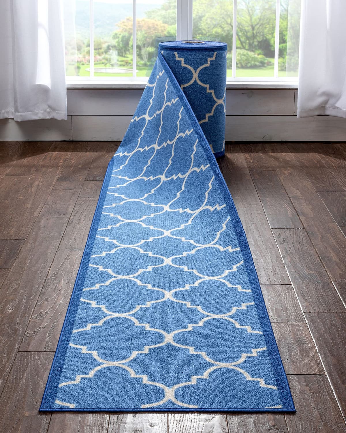 Well Woven Runner 31" Ancho - Brooklyn Trellis Azul IHS-6516R-31-55