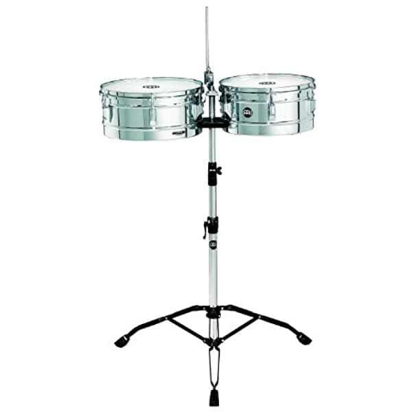 Meinl percusión Ht1314Ch Headliner Series - Timbales Acero Con Acabado Chapado En Cromo Y Soporte