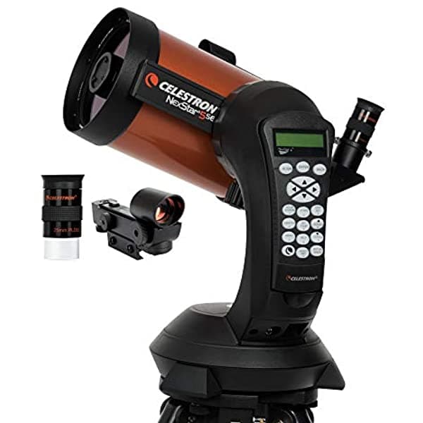 Celestron NexStar 5SE - Telescopio Computarizado para Principiantes y Avanzados - Montura GoTo Automática - Tecnología SkyAlign - 40,000+ Objetos Celestes - Espejo Primario de 5 Pulgadas 11036