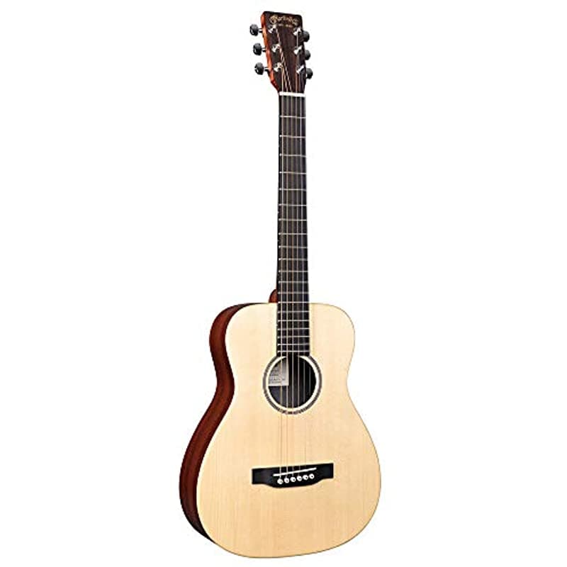 Martin LX1E Guitarra Acústica con Electrónica Fishman Sonitone, Tapa de Abeto Sitka Sólido Modificada, Cuerpo de Boltaron, con Incrustación, Mástil de 14 Trastes