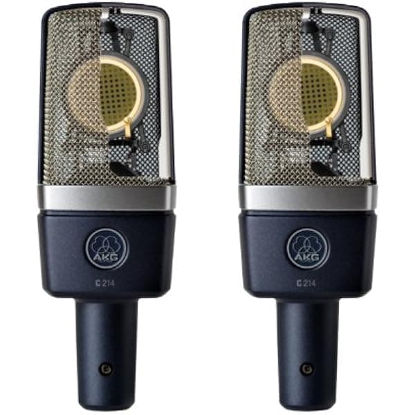 AKG Pro Audio C214 - Micrófono condensador profesional de diafragma grande, par a juego C214 Pair