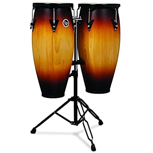 Latin Percussion LP City - Juego de Congas de Madera de 10" y 11" Diseño Vintage (LP646NY-VSB)