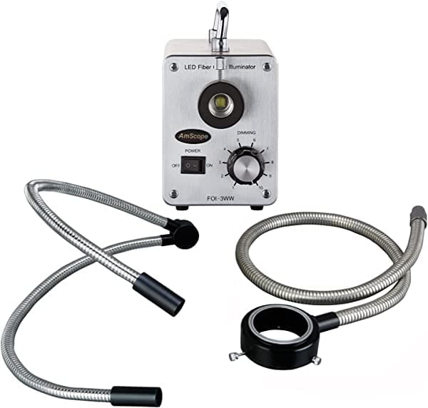 AmScope led-50wyr 50 W LED Fiber Optic o-y Microscopio Iluminador de luz