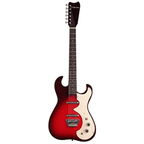 Silvertone Classic 1449-RSFB Guitarra Eléctrica de Cuerpo Sólido Red Silver Flake Burst