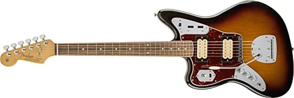 Fender Kurt Cobain Jaguar Guitarra Eléctrica, con Garantía de 2 Años, Sunburst de 3 Colores, Diapasón de Palisandro, para Zurdos 143021700