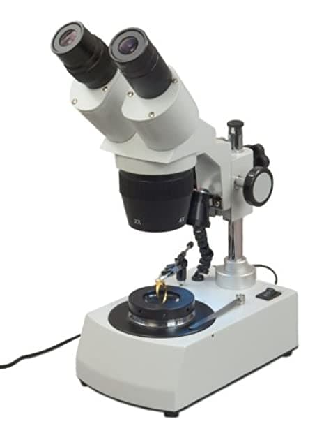 Omax 20 x -40 x -80 X LED Microscopio Estéreo Darkfield Binocular con doble luces LED para Gem y joyería