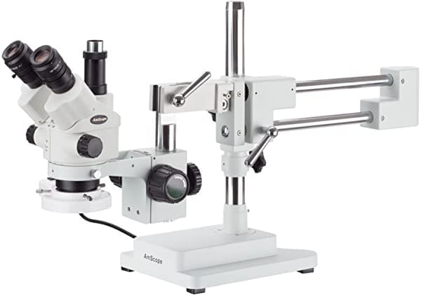 Amscope 3.5X-180X Simul-Focal Stereo Boom Stand Microscopio Con Una Luz Fluorescente SM-4NTPZZ-FRL