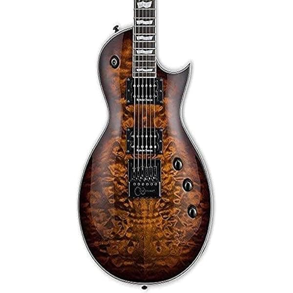 ESP LTD EC-1000 Evertune - Guitarra eléctrica, color marrón oscuro Sunburst LEC1000ETQMDBSB
