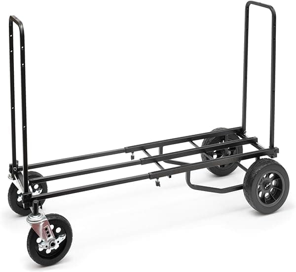 Rock-N-Roller R12STEALTH Carro Plegable Todo Terreno 8 en 1 de 34" a 52", Capacidad 500 lbs, Negro