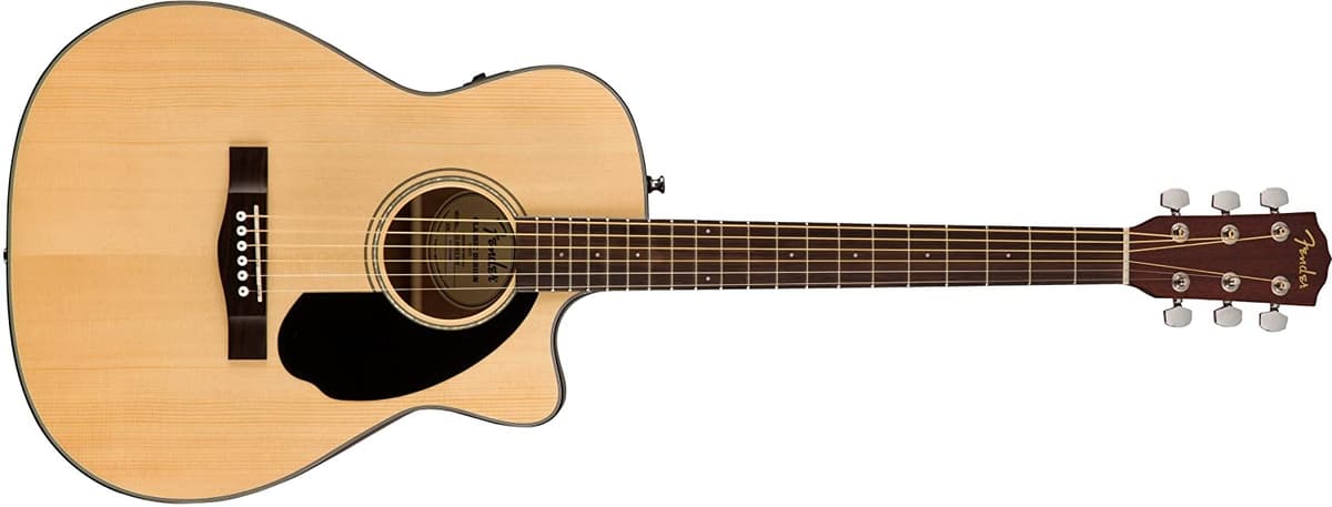 Fender CC-60SCE Guitarra Acústica Concert Cutaway, Garantía de 2 Años, Natural (Fender 970153021)