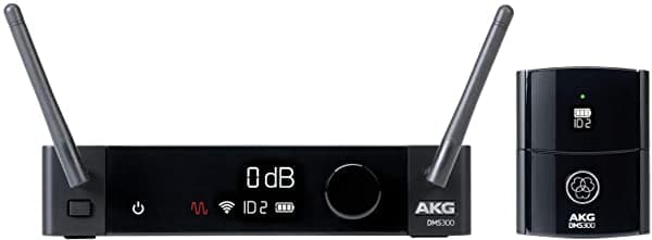 AKG Pro Audio DMS300 Sistema de Micrófono de Mano Inalámbrico Digital con Receptor Estacionario SR300 y Transmisor Petaca PT300 5100253-00
