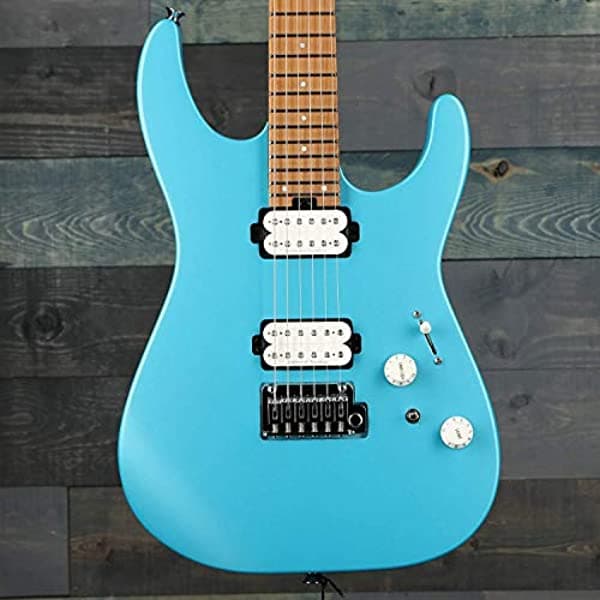 Charvel Pro-Mod Dk24 Hh 2Pt Cm Guitarra Eléctrica (Azul Mate Frost) PMDK24HH 2PT MBLFRST