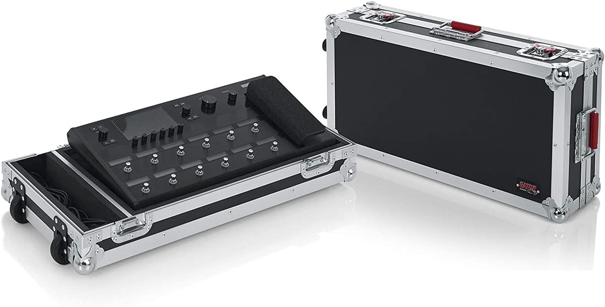 Gator Fundas Resistentes G-Tour Estilo Live-In Road Para Procesador De Suelo Multiefectos De Línea 6 Hélices Con Ruedas (Gtourhelixfloor)