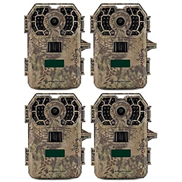 Stealth Cam G42NG 2022 Cámara de Trampa 32MP, 100 pies Alcance IR, Flash No-Glow, Camuflaje Kryptek, Paquete de 4 Unidades STC-G42NG-KPTFC_K12