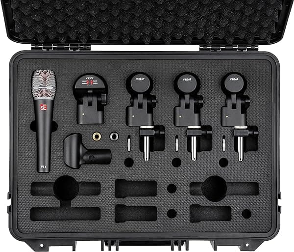 SE Electronics V Pack Venue con V Kick 2 V Beat con Abrazaderas V7 X con estuche V-PACK-US-VENUE
