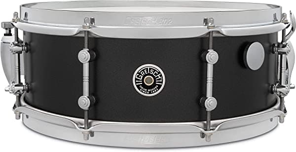 Gretsch Drums Brooklyn - Redoblante Estándar 5.1 x 13.8 pulgadas Color Negro Satinado Metálico GAS5514-ST