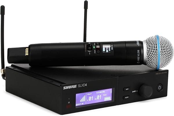 Shure SLX-D24/B58-H55 Sistema de Micrófono Inalámbrico con Micrófono Vocal de Mano BETA58A