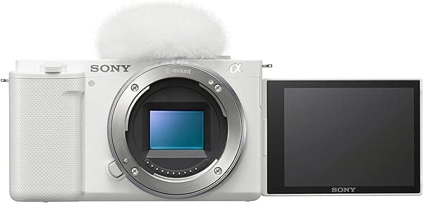 Sony Alpha ZV-E10 - APS-C - Cámara con lente intercambiable, sin espejo, para videoblogueros, color blanco ILCZV-E10/W