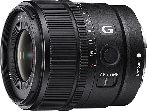 Sony E 0.591 in F1.4 G APS-C Lente gran angular de apertura G SEL15F14G