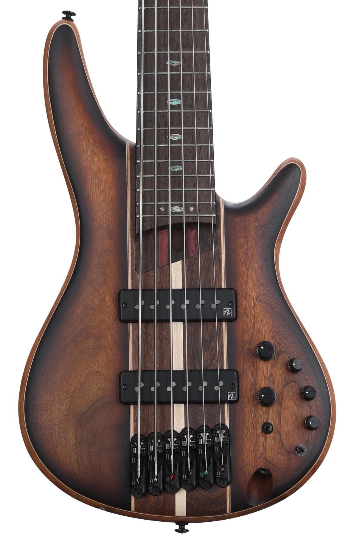 Ibanez Premium SR1356B-DUF Bajo Eléctrico 6 Cuerdas Dual Mocha Burst Flat