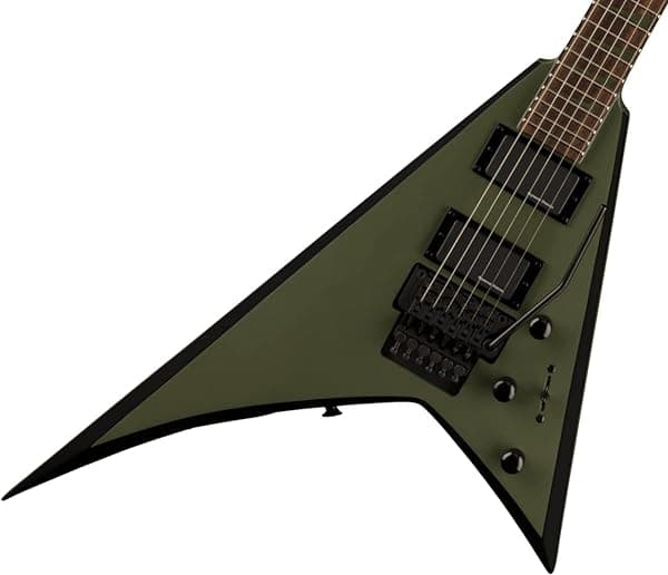 Jackson Serie X Rhoads RRX24 - Mate Army Drab con biseles negros RRX24MARMDRBBLBVL