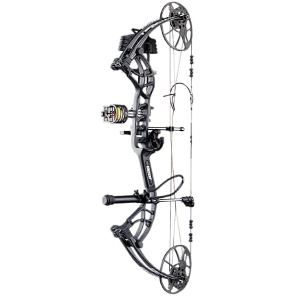 Bear Cruzer G4 Arco Compuesto de Caza Listo para Usar, 70lb de Tensión, Diestro, Negro AV54A21117R