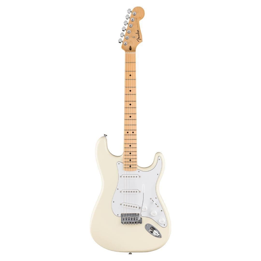 Fender Standard Stratocaster STDSTMNWPGOWT guitarra eléctrica Blanco Olímpico 6 cuerdas diapasón de arce