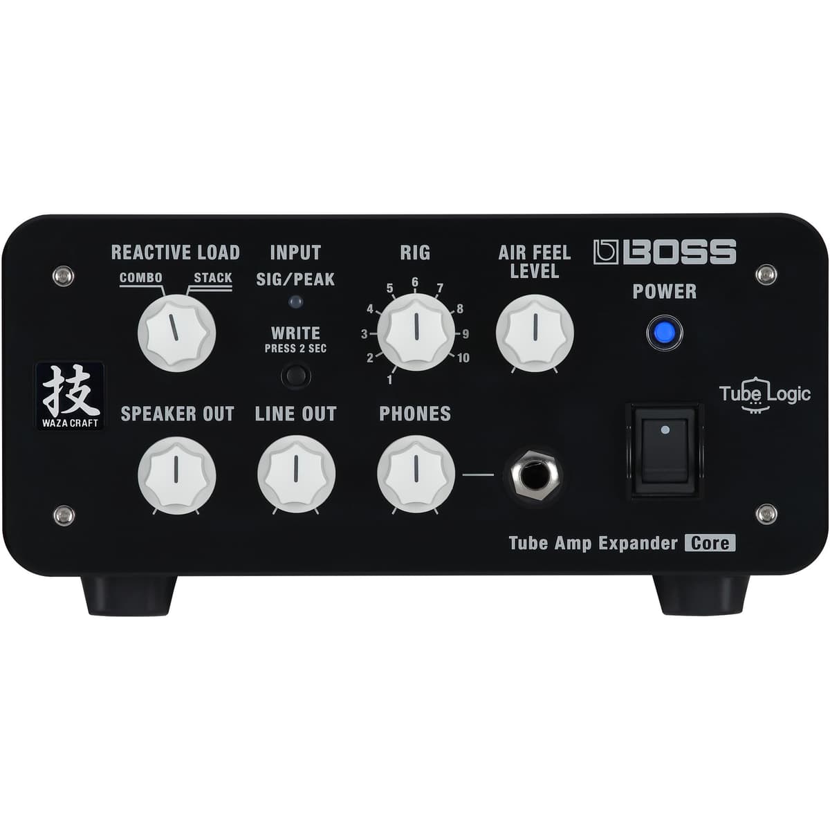 Boss Waza W-TAE CORE expansor/atenuador para amplificador de válvulas con carga reactiva, IR, USB, efectos y control MIDI