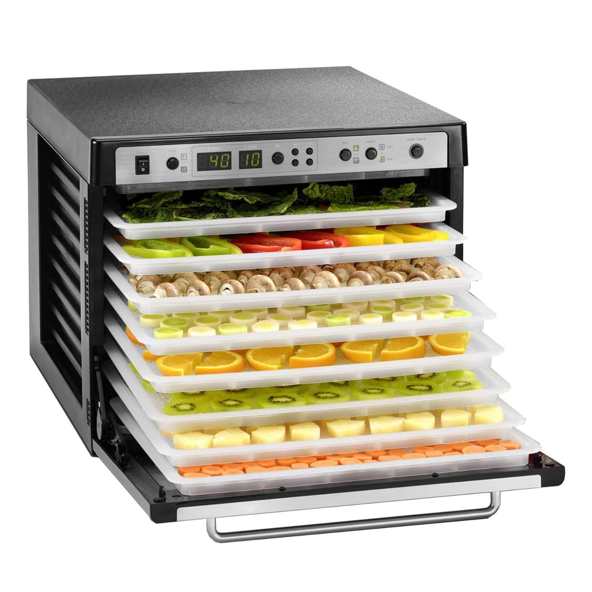 WY- Food Dehydrator WY Deshidratador de Alimentos 16 Capas, Temporizador y Control de Temperatura, Rotación Automática, Protección contra Sobrecalentamiento, Ideal para Hogar/Tienda de Mascotas/Farmacia
