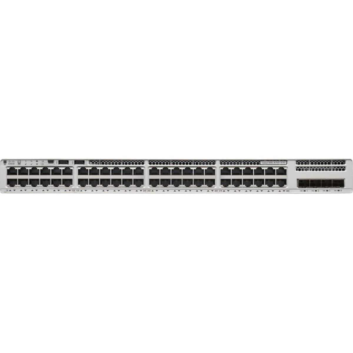 Cisco Catalyst C9200L-48PL-4G switch 48 puertos PoE+ parcial, 4x1G uplink, Network Essentials, para redes empresariales