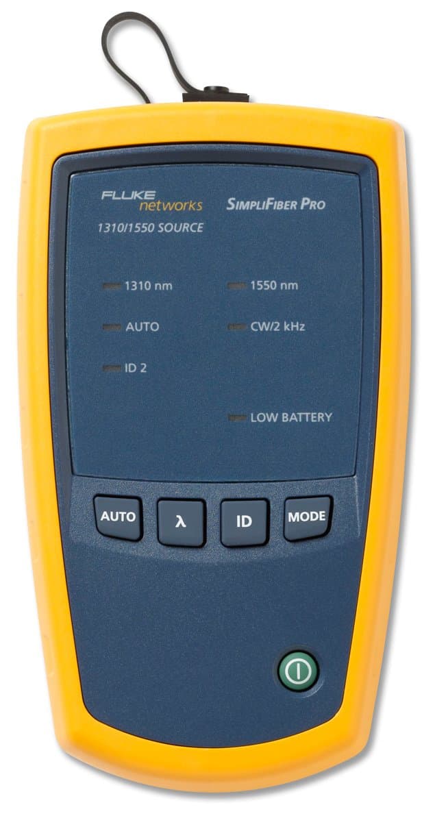 Fluke Networks SimpliFiber Pro SFSINGLEMODESOURCE Fuente de Luz Láser Monomodo 1310/1550 para Fibra Óptica