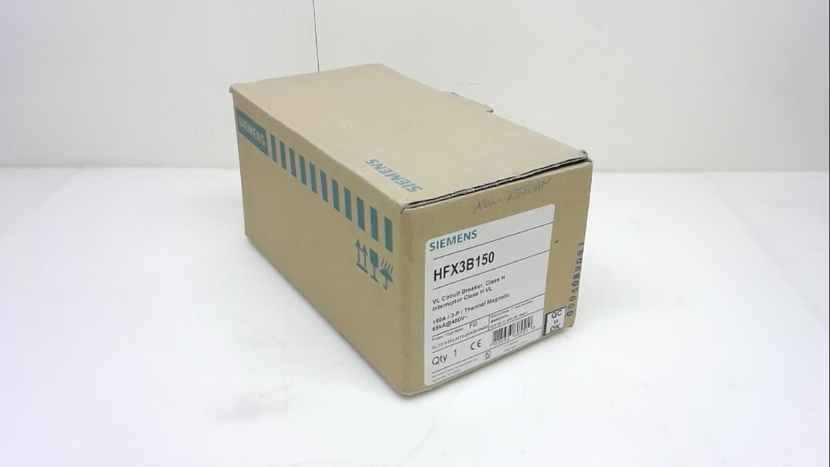 Siemens HFX3B150, interruptor automático VL, 3 polos, 150A, 65kA @ 480V, disyuntor termomagnético, breaker industrial