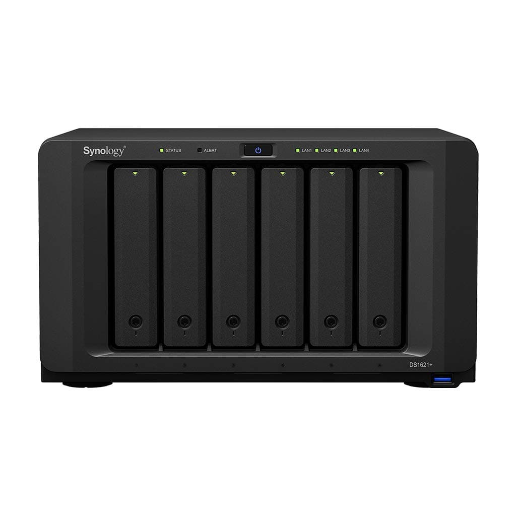 Synology DiskStation DS1621+ NAS, Ryzen 2.2GHz, 32GB RAM, 48TB HDD, 1TB SSD M.2 NVMe, 4x 1GbE, DSM