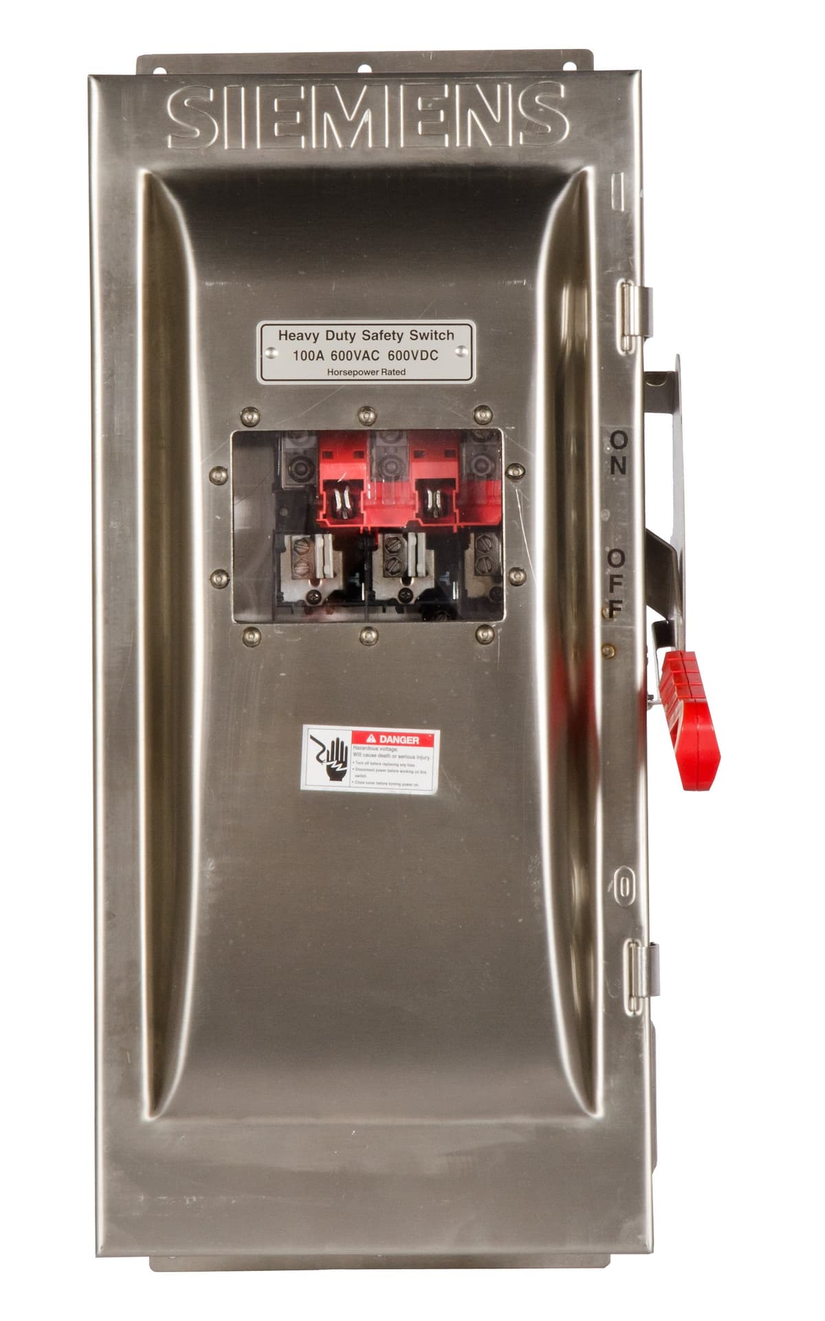 SIEMENS HI HF363SW Interruptor de Seguridad Pesado 3 Polos 100A 600V con Fusibles, Heavy Duty Safety Switch, Código de Parte HF363SW