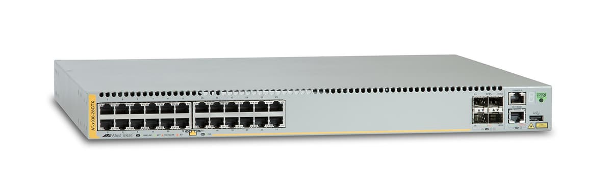 Allied Telesis X930 AT-X930-28GTX Switch Capa 3 24x Gigabit + 4x 10G SFP+ Gestionado Apilable L2/L3 Empresas Centros de Datos PoE-ready