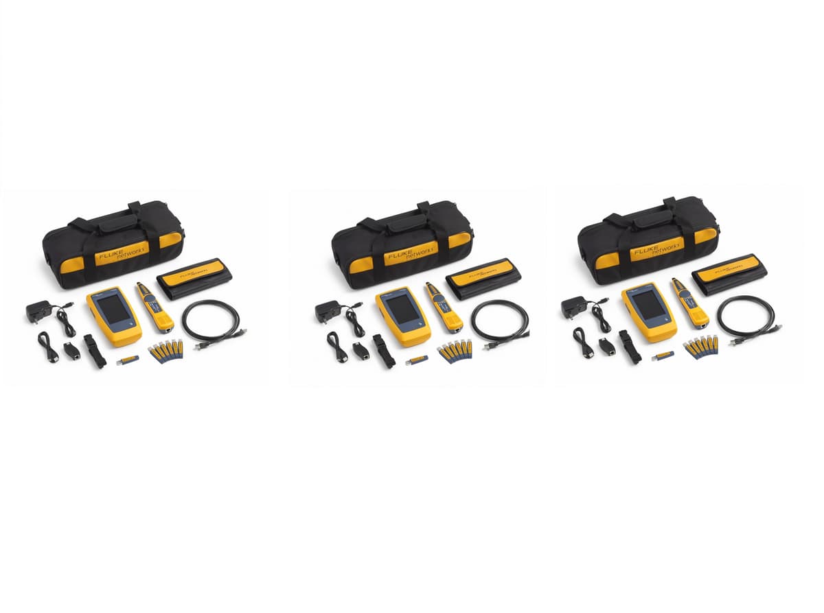 Fluke Networks Link-Duo LIQ-DUO-KIT-3PK Probador de cable, Wi-Fi y red, kit multipack de 3 unidades, tester de redes profesional
