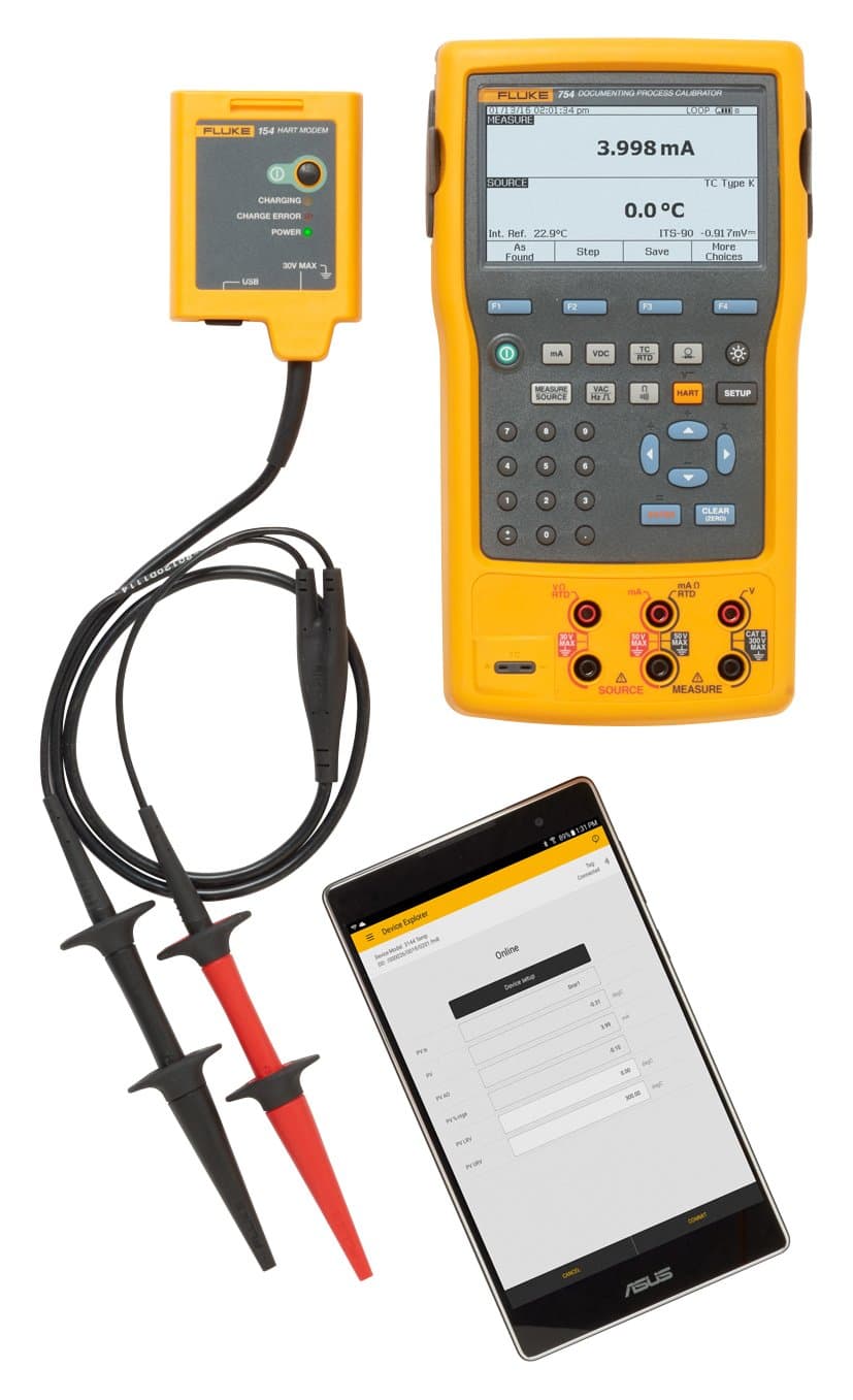 Fluke Serie 754/154 Modelo 4816043 - Bundle con Estuche Rugerizado, Calibrador Documentador 754 y Módulo HART 154, Kit Industrial Profesional