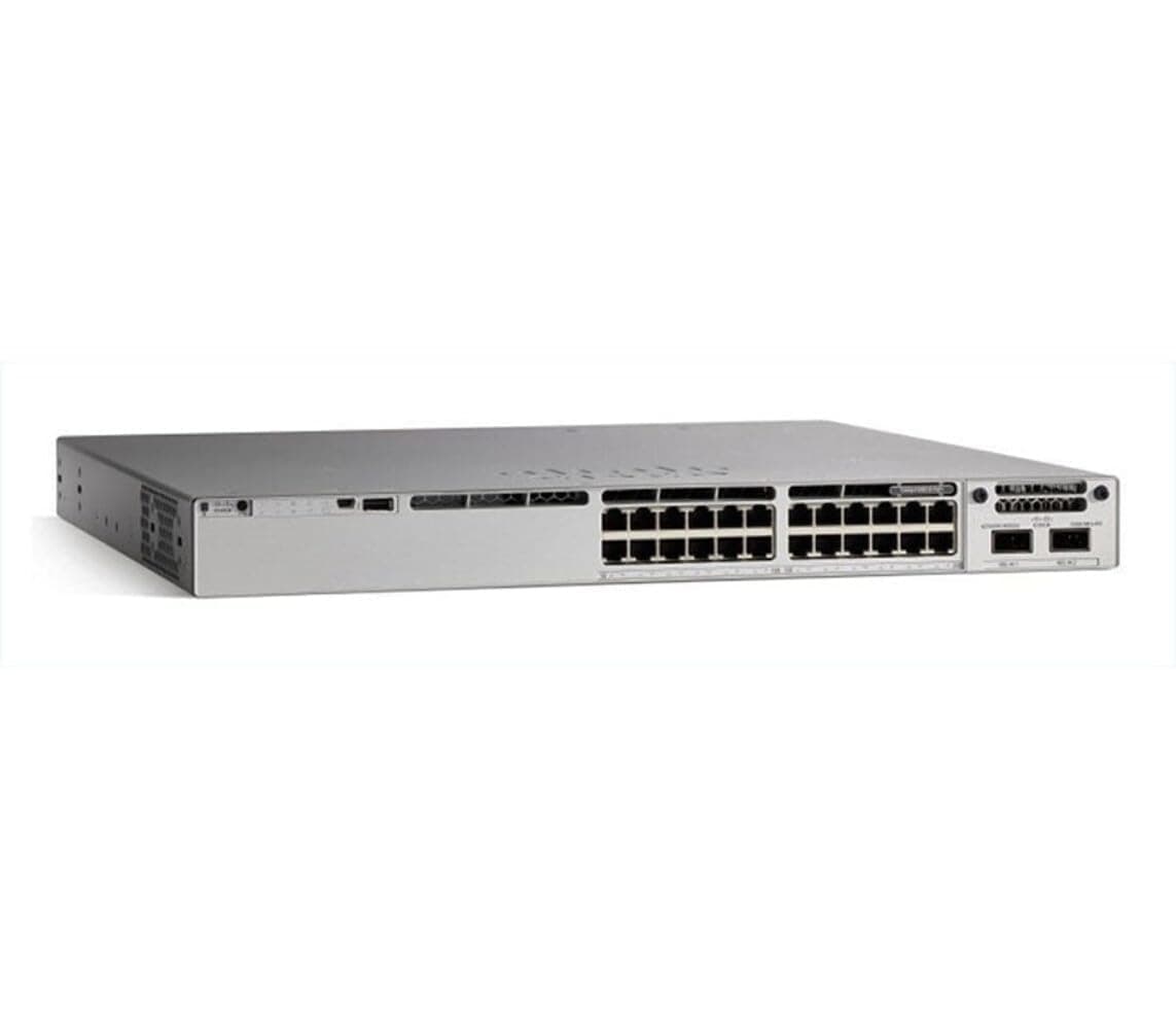 Cisco Catalyst C9300-24S-E, 24 Puertos 1G SFP, Uplinks Modulares, Network Advantage, Gestionable, Capa 3, Fibra Óptica, 1U, Montaje en Rack