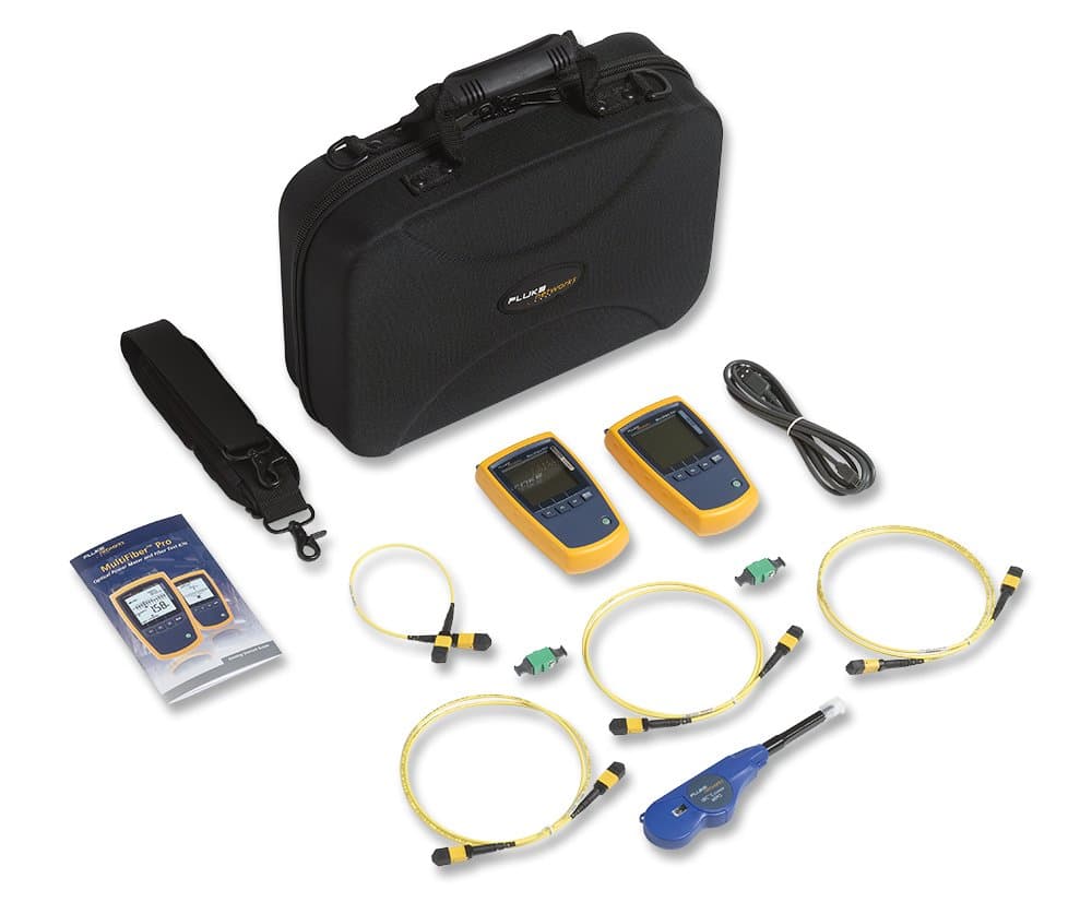 Fluke Networks MFTK-SM1310 Kit Singlemode 1310 nm MultiFiber Pro para pruebas de fibra óptica y certificación