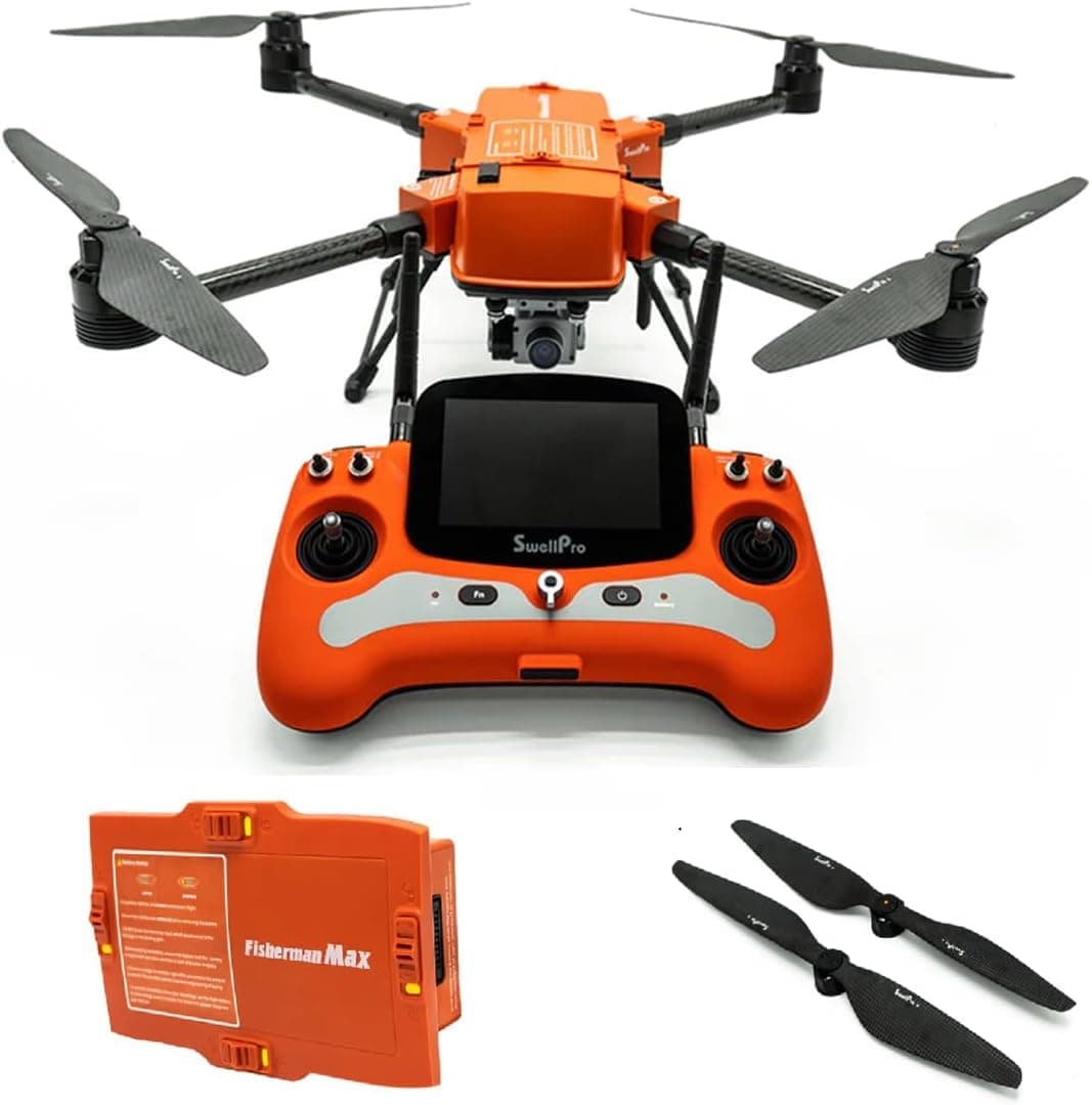 SwellPro Fisherman MAX FD2 Drone de Pesca Impermeable de Gran Carga con Cámara 4K y Sistema de Liberación de Carnada Avanzado