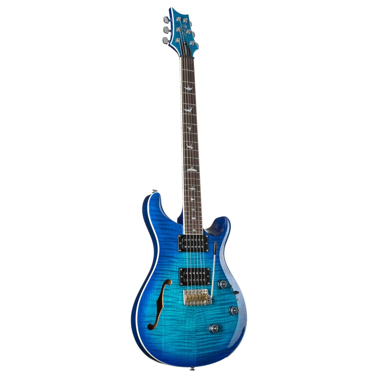 PRS SE Custom 24 Semi-Hollow Piezo, Guitarra Eléctrica Semihueca, Lake Blue, Piezo, PRS Guitars, Modelo 114300::LB: