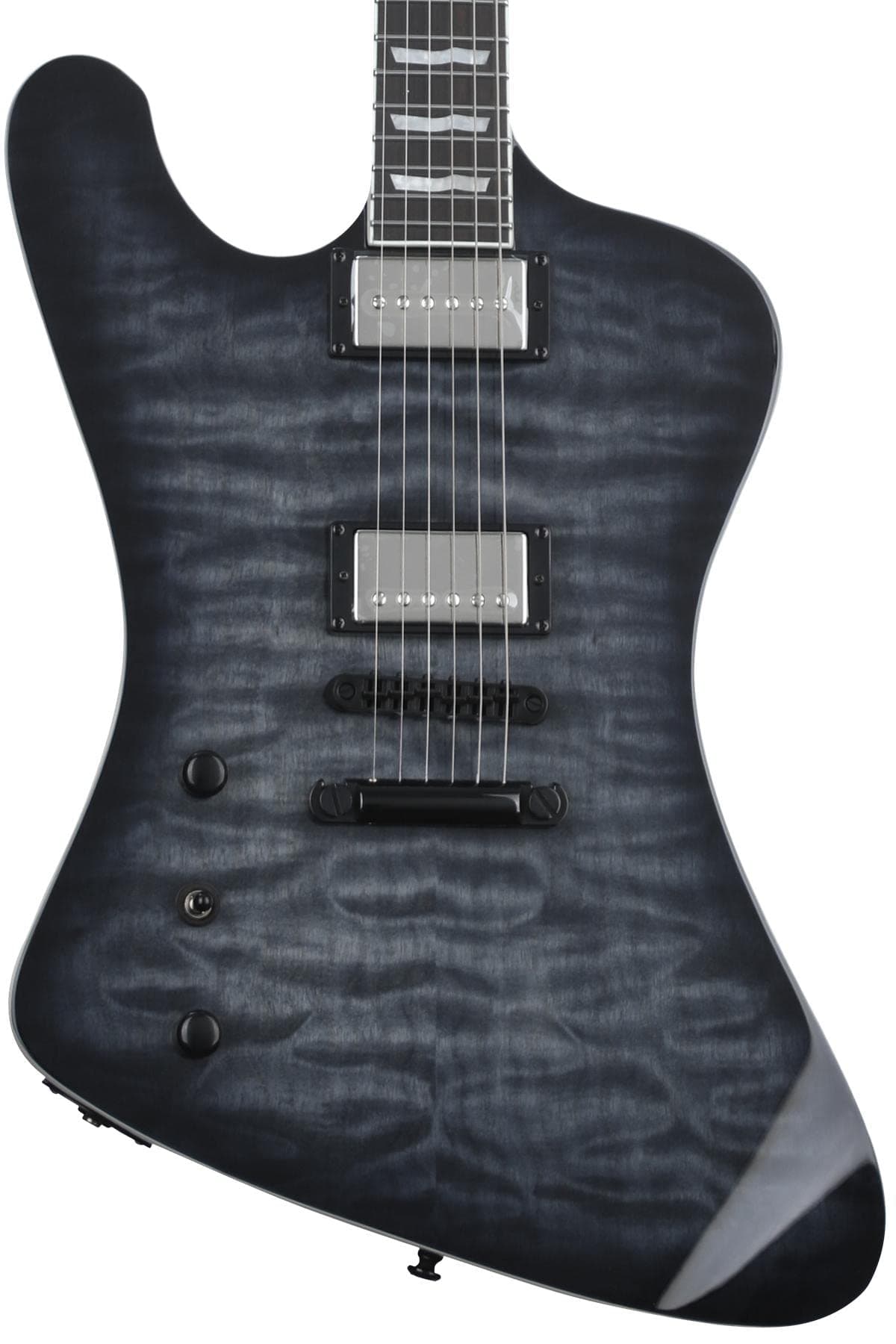 ESP LTD Phoenix-1000 QM zurda, guitarra eléctrica, acabado See-Thru Black Sunburst, left-handed, LPHX1000QMSTBLKSBLH
