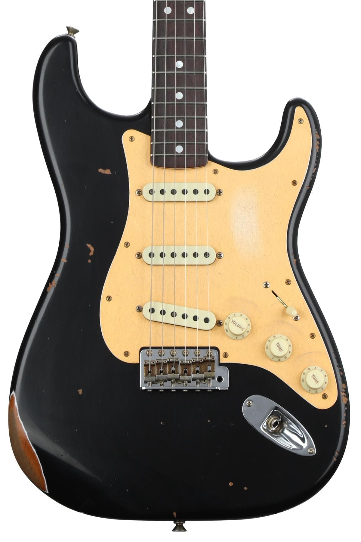 Fender Custom Shop 9236081255 Stratocaster Edición Limitada Roasted “Big Head” Relic Guitarra Eléctrica - Aged Black
