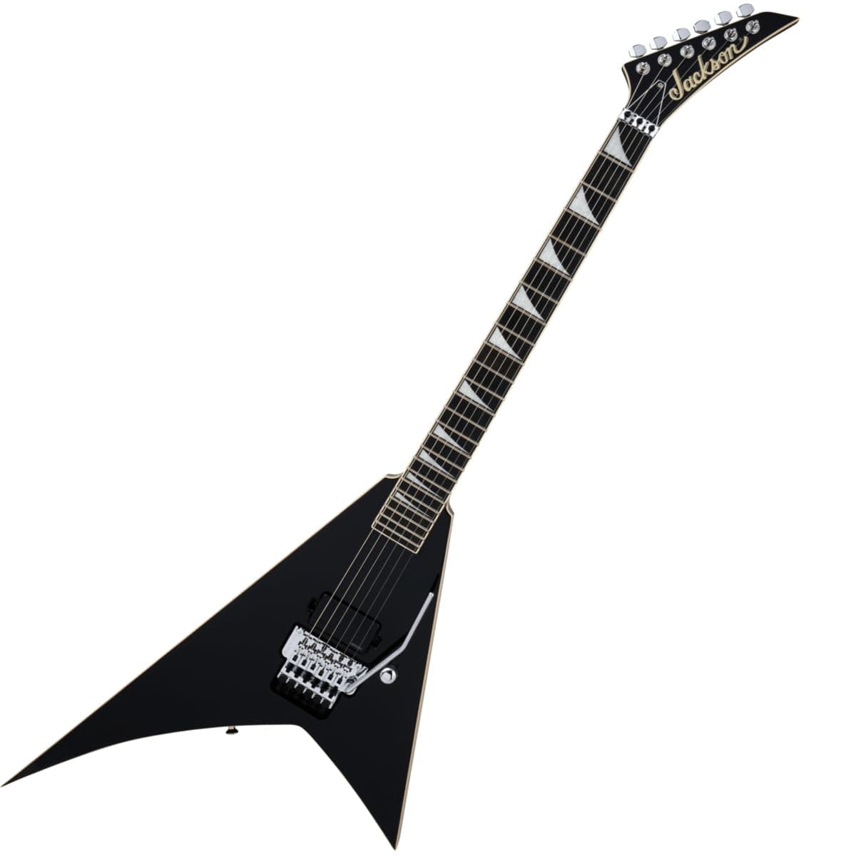 Jackson Pro Plus RR1A Rhoads Edición Limitada - Guitarra Eléctrica, Gloss Black, Binding Blanco Envejecido PRPPUREMETALRR1ALTD