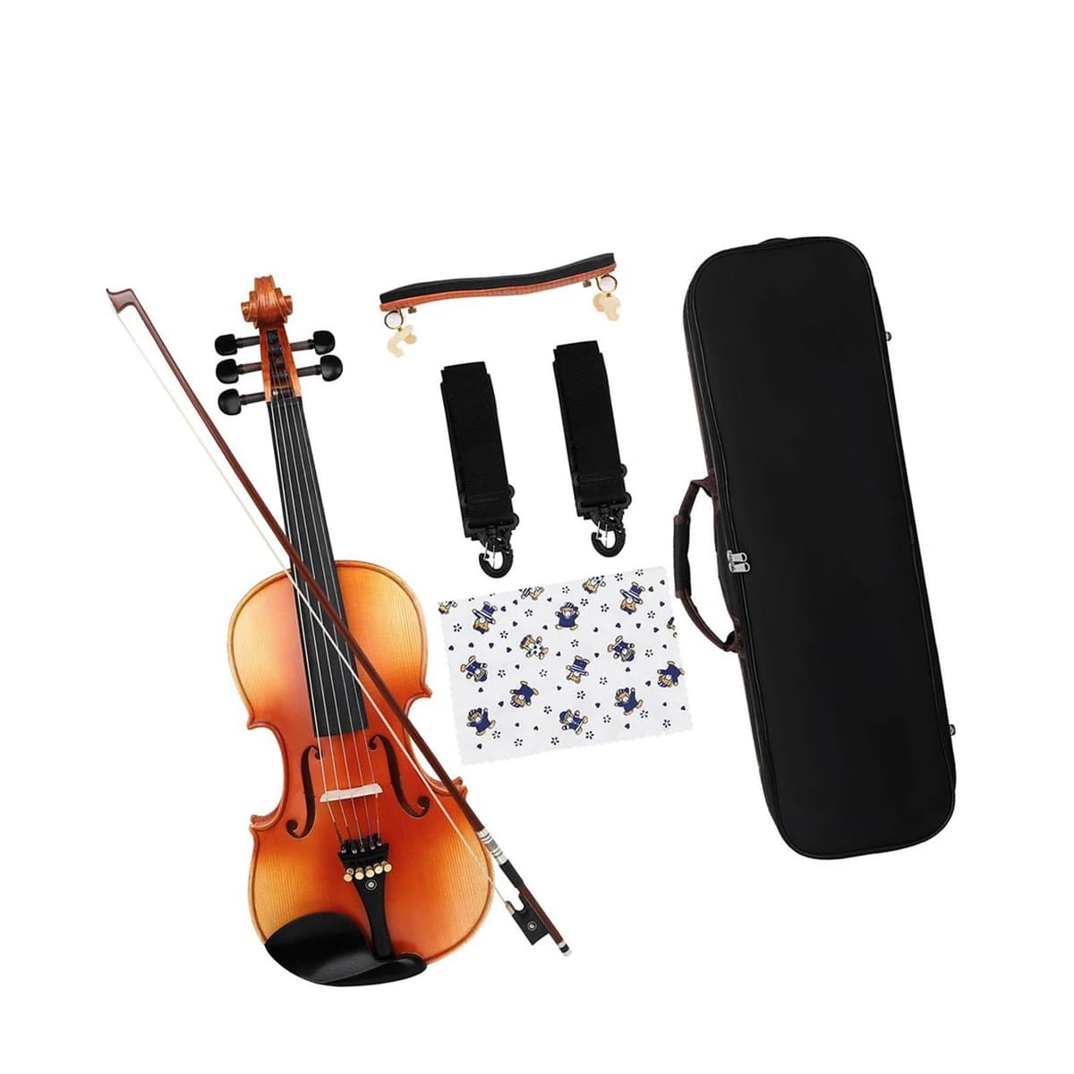 JUUTQA GANGFEIONG Violín 4/4 de Madera de Arce con Accesorios, Instrumento Musical de Cuerda para Presentaciones y Estudio