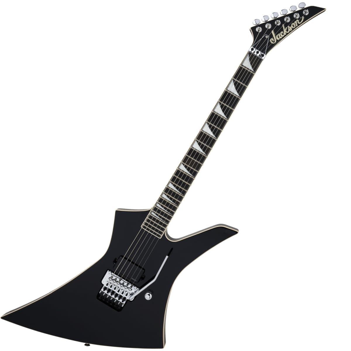Jackson Pro Plus PRPPUREMETALKE1ALTD KE1A Kelly Edición Limitada, Guitarra Eléctrica - Gloss Black, Binding Blanco Envejecido
