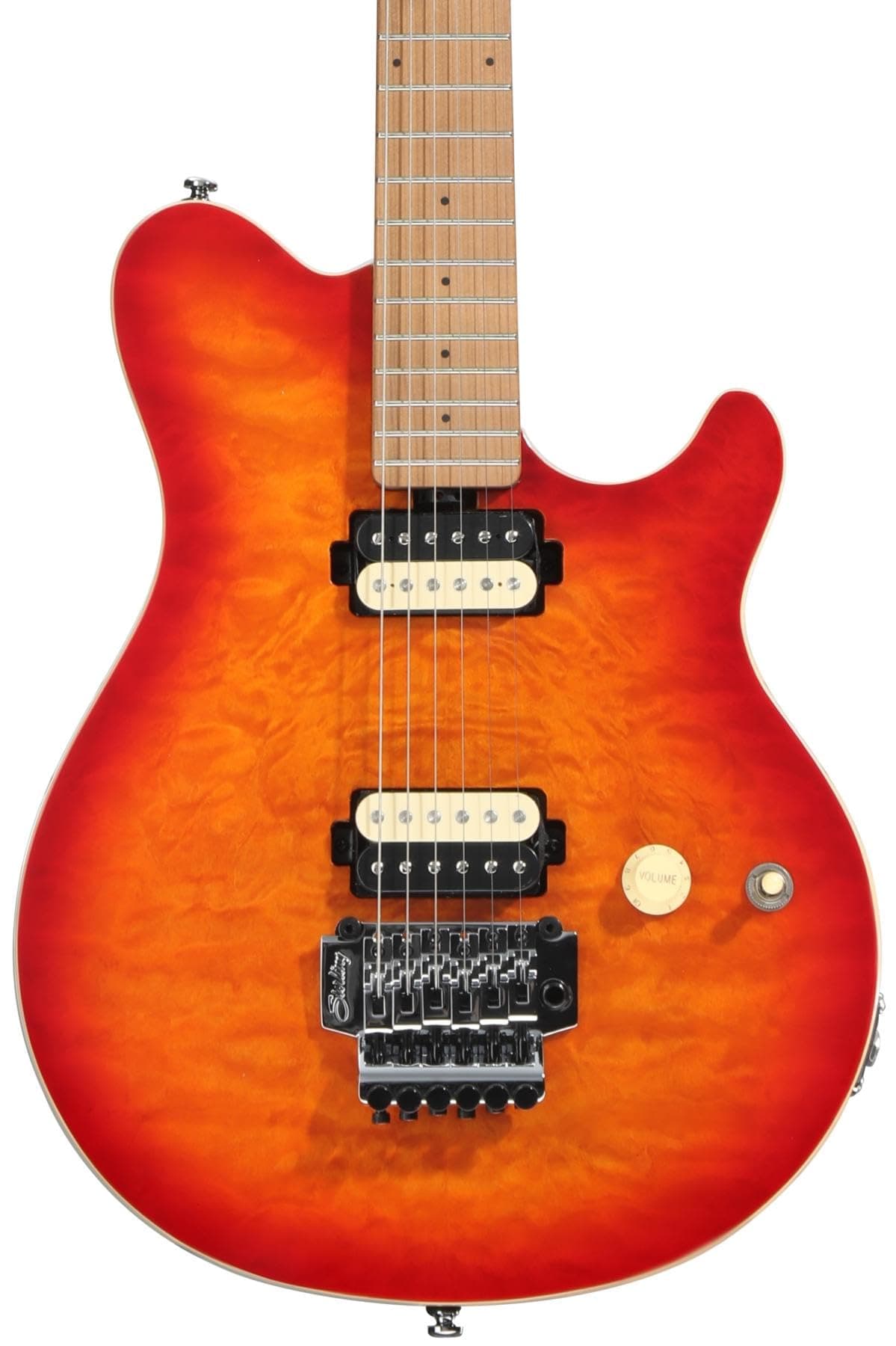 Sterling by Music Man Axis AX50QM Guitarra Eléctrica de Arce Acolchado Lava Burst Quilted Maple Lava Burst ST-AX50QM-LVB-M2