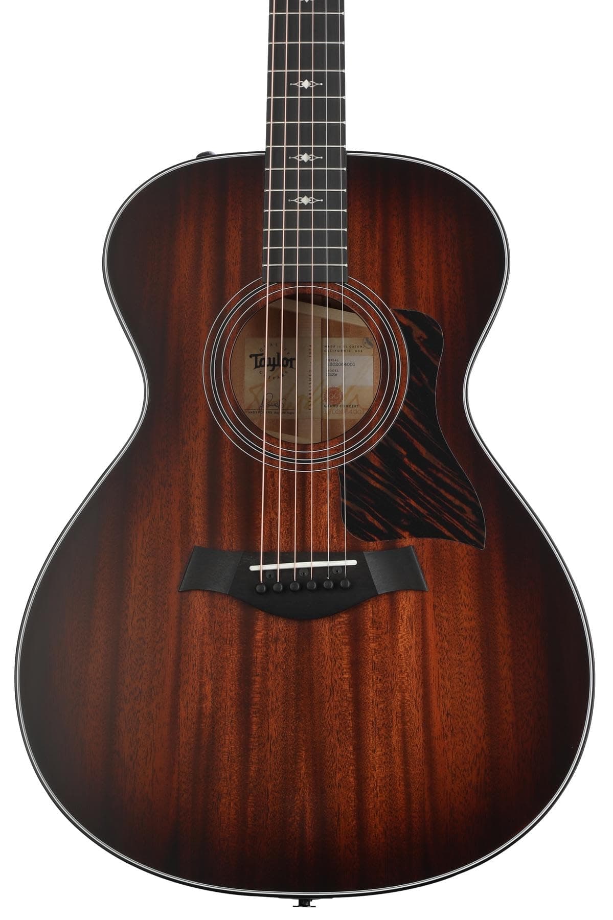 Taylor 322e Guitarra Electroacústica - Shaded Edgeburst, Grand Concert, Sapele/Mahogany, Expression System 2, Cutaway A306001011000641107