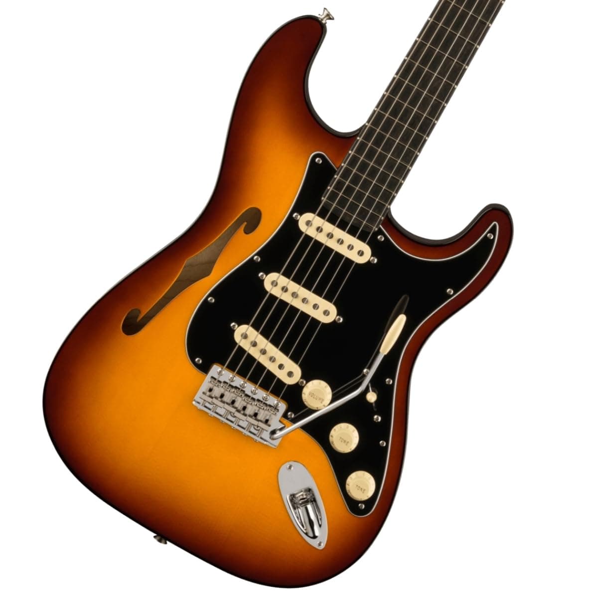 Fender Suona Stratocaster Thinline Limited Edition Violin Burst - Guitarra Eléctrica Semi-hueca, 6 Cuerdas, Estilo Strat, Acabado Violin Burst, Edición Limitada SUONATHINLINESTEBVIB