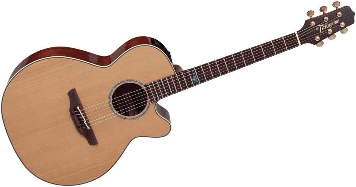 Takamine Santa Fe TSF40C - Guitarra Electroacústica Auditorium, Cutaway, Preamp, Tapa Maciza, Profesional